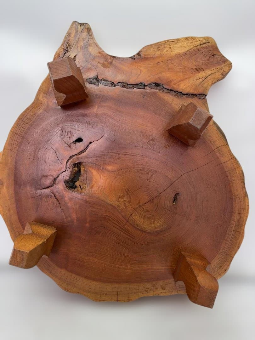 理逸作　 天然木 座卓 木製座卓 　一枚板　節あり　b008