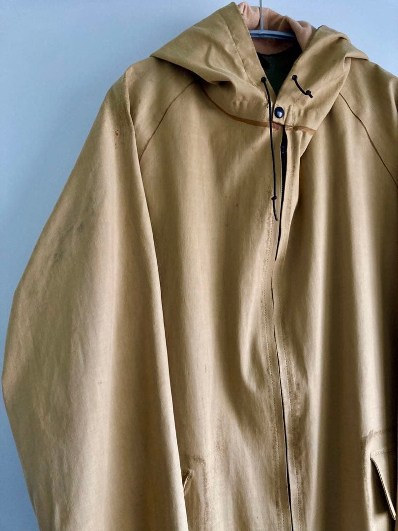 50s US Vintage Rubber Hooded Coat \"一枚袖\"