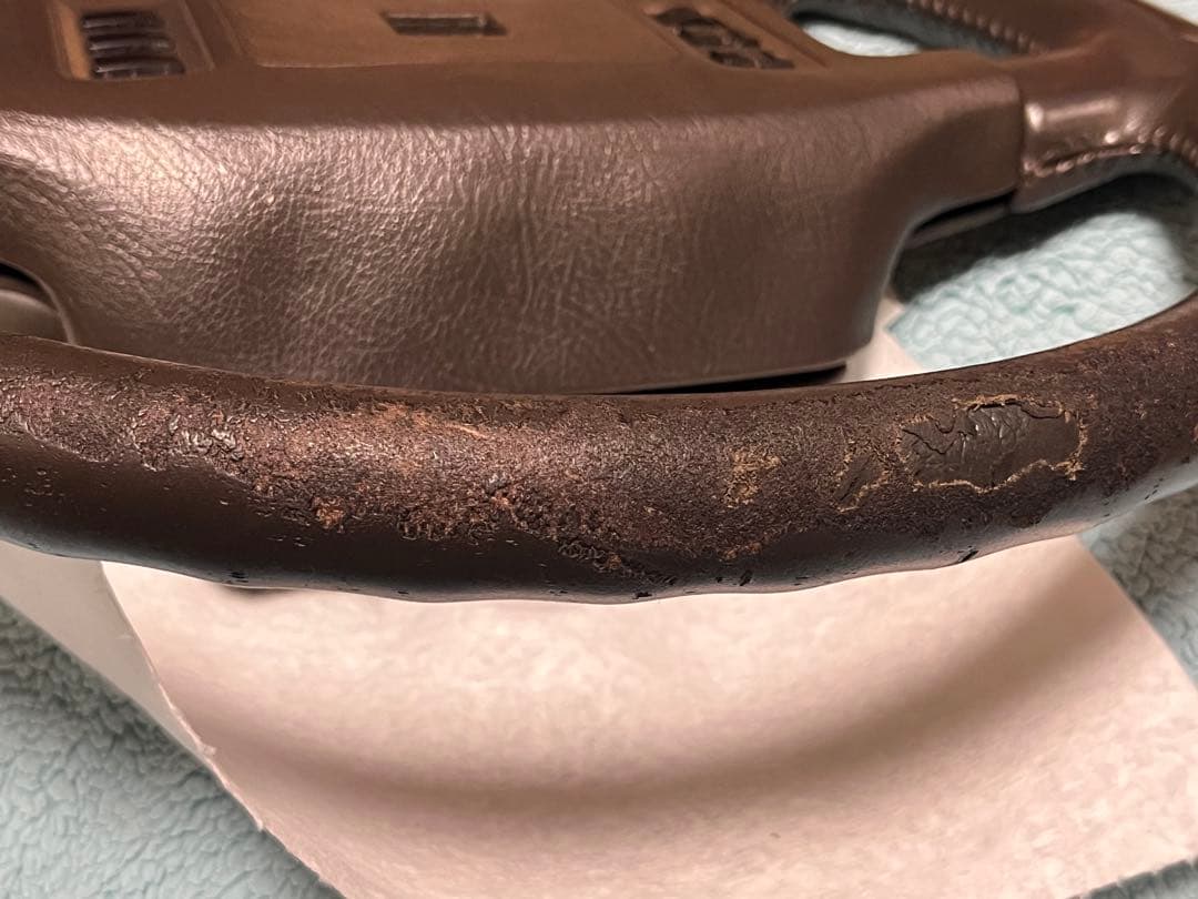 UF31 レパード　後期型　純正ステアリング　ブラウン　光通信