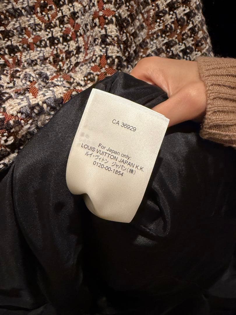 ツイード柄 半袖ミニワンピース