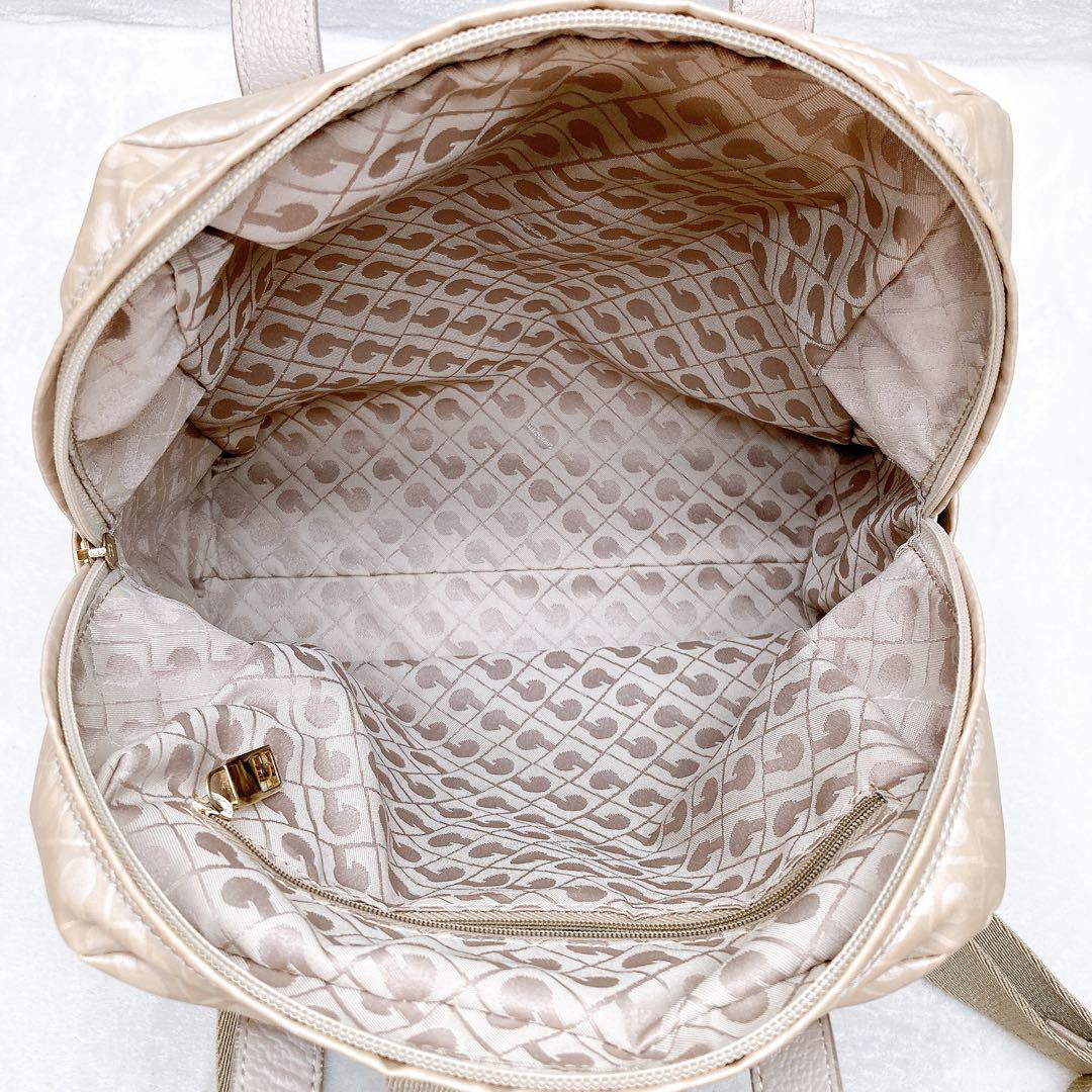 ✨美品✨ゲラルディーニ 2way リュック ハンドバッグ ベージュ 総柄 軽量