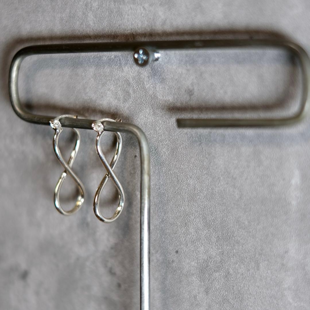 メキシコ タスコ製 TAXCO シルバー925 八の字デザインピアス/軽研磨仕上