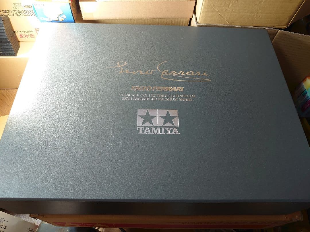 タミヤ エンツォフェラーリ1/12 ブラックバージョン　半完成モデル