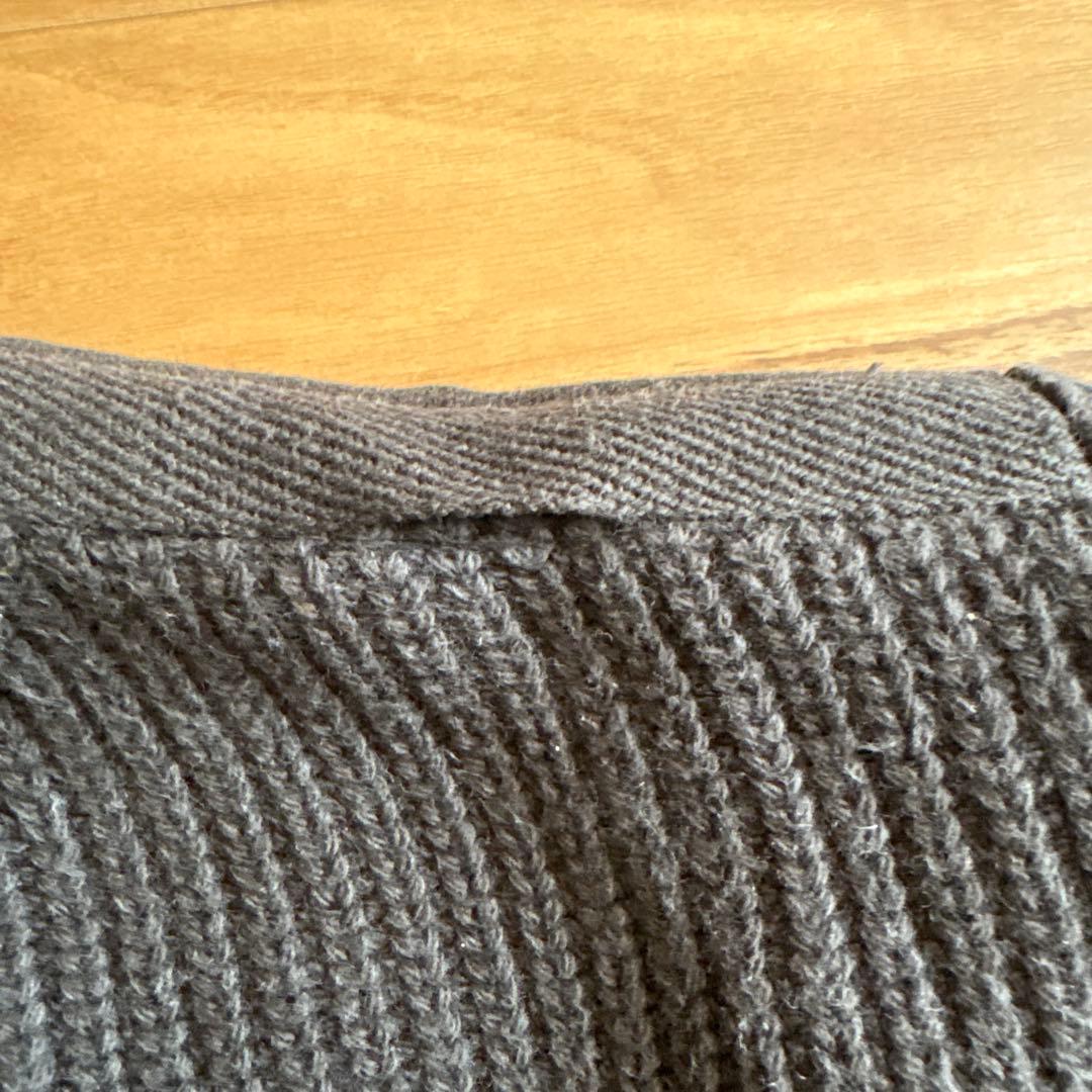 日本製 ISSEY MIYAKE コットン リブニット 無地　短丈　ビンテージ