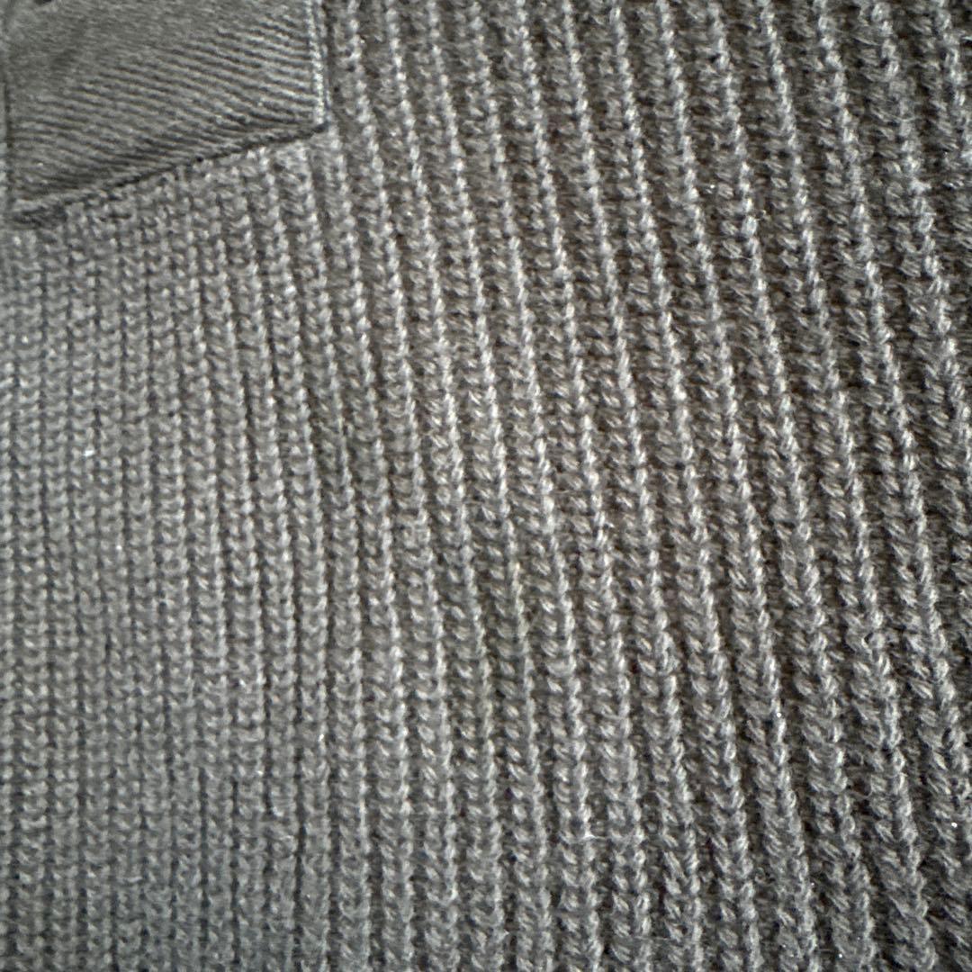 日本製 ISSEY MIYAKE コットン リブニット 無地　短丈　ビンテージ