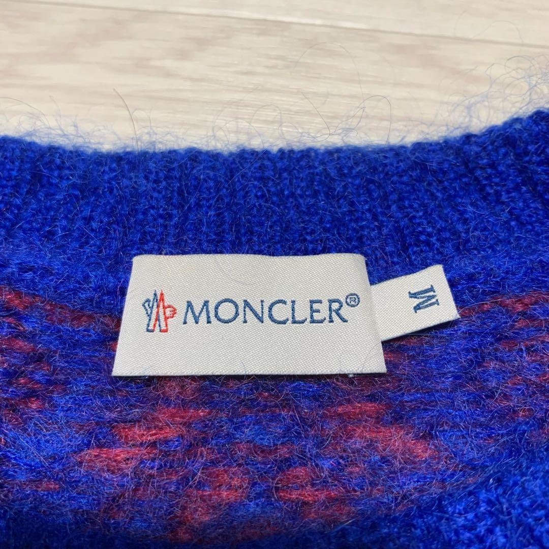 希少★ モンクレール　フェアアイル柄　ニットセーター ブルー　青　5P31