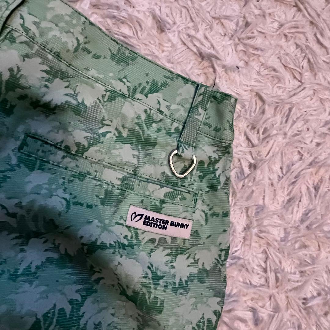 パーリーゲイツ　マスターバニーゴルフ　葉柄ゴルフパンツ レディース