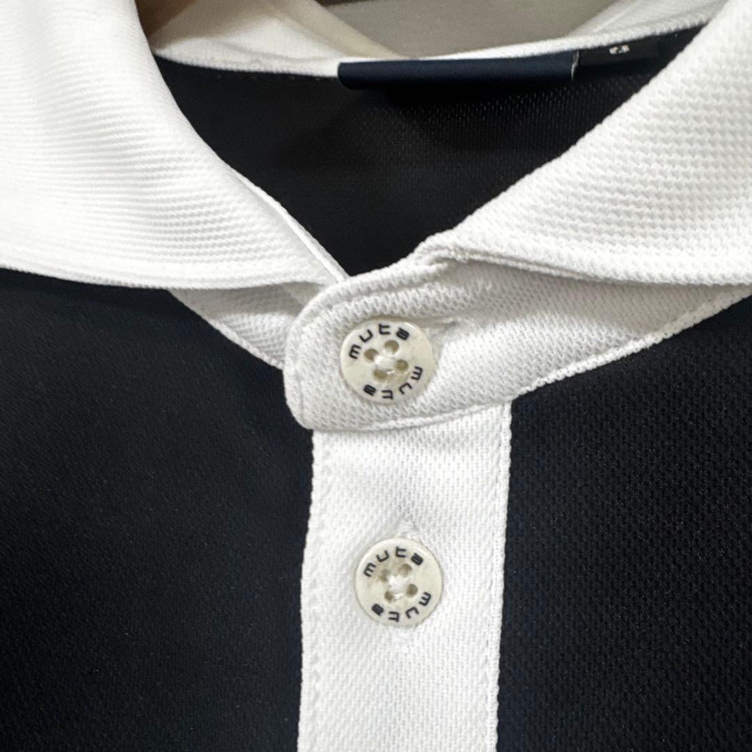 完売品 ムータマリンゴルフ ヘムリブ ポロシャツ (バイカラー)