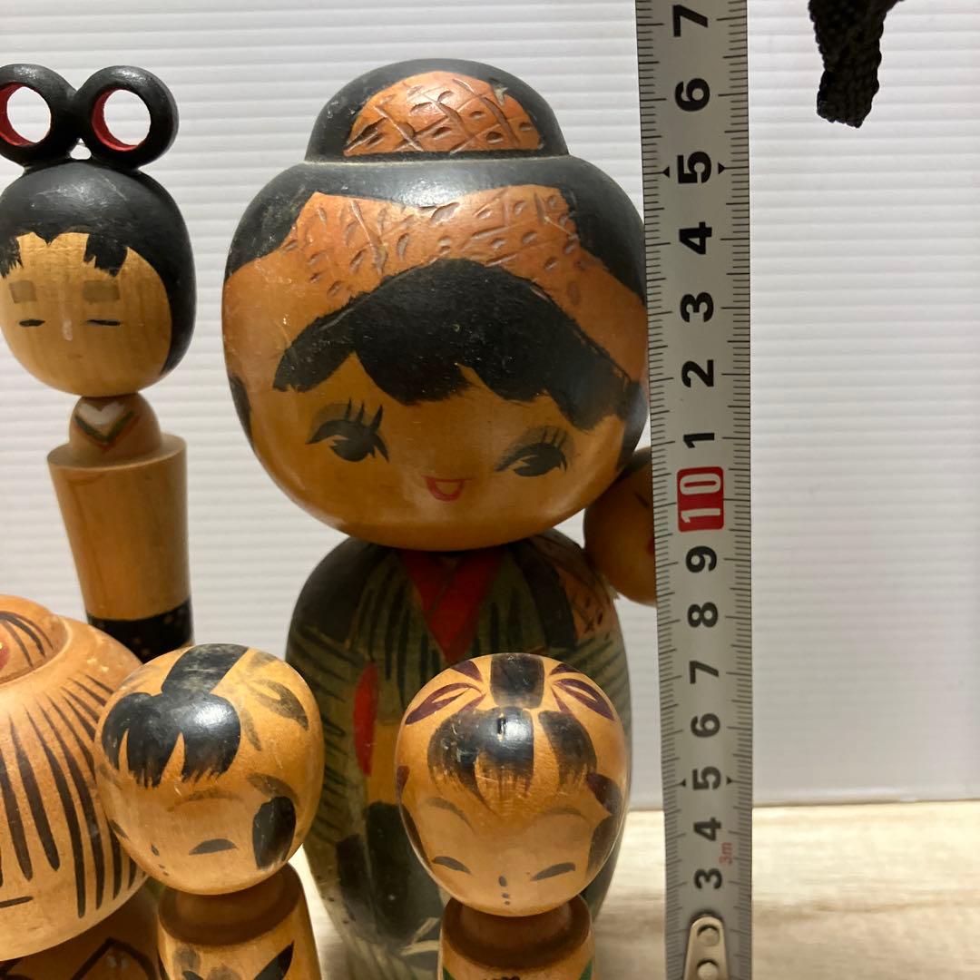 E-壁 伝統工芸品 こけし 創作こけし まとめ売り 7点セット 民芸品