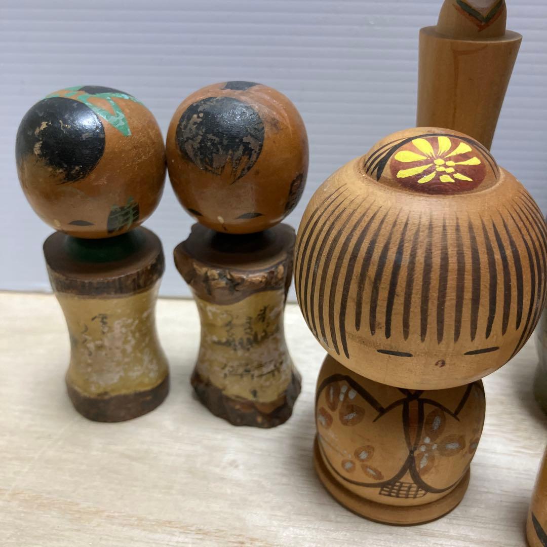 E-壁 伝統工芸品 こけし 創作こけし まとめ売り 7点セット 民芸品