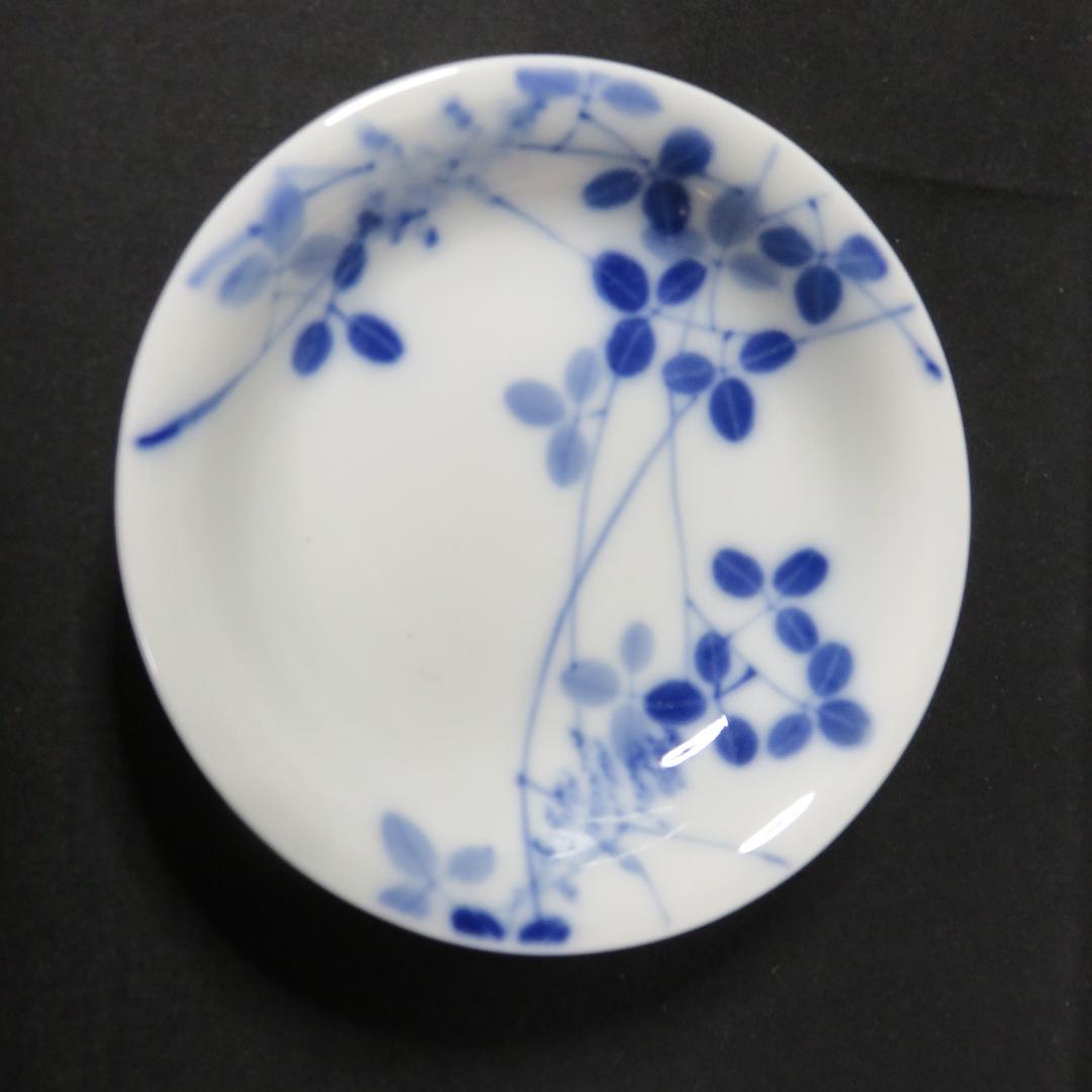 伊万里中手塩皿 草文様 染付 古伊万里 共箱 26枚 まとめ売り 小皿