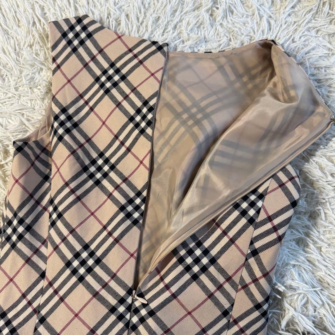 バーバリー　ブルーレーベル　ノバチェック　ノースリーブ　ワンピース　38