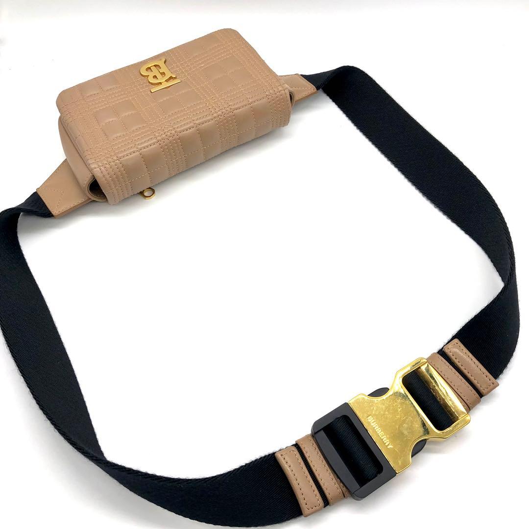 【希少美品】BURBERRY ベルトバッグ ローラ TB キルティング 付属品付