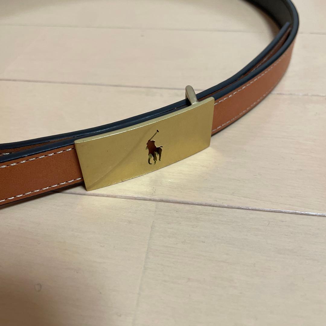 ポロラルフローレン Polo ID リバーシブルヴァケッタレザーベルト