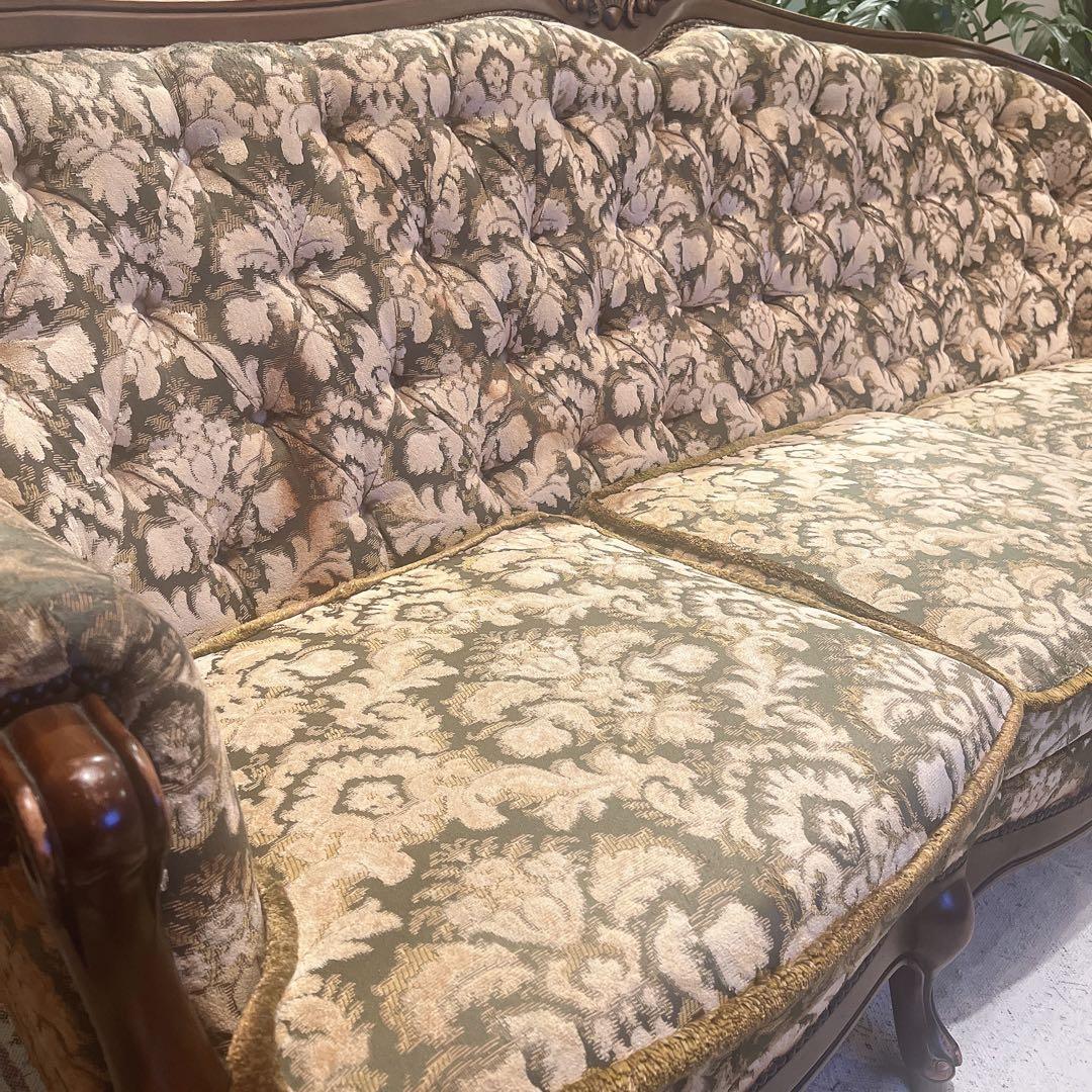 1960'sアメリカ製ヴィンテージソファー クラシック ジャガード アンティーク