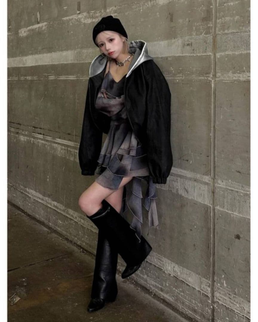 新品 Darich イレヘムタイダイフリルミニワンピース F☆