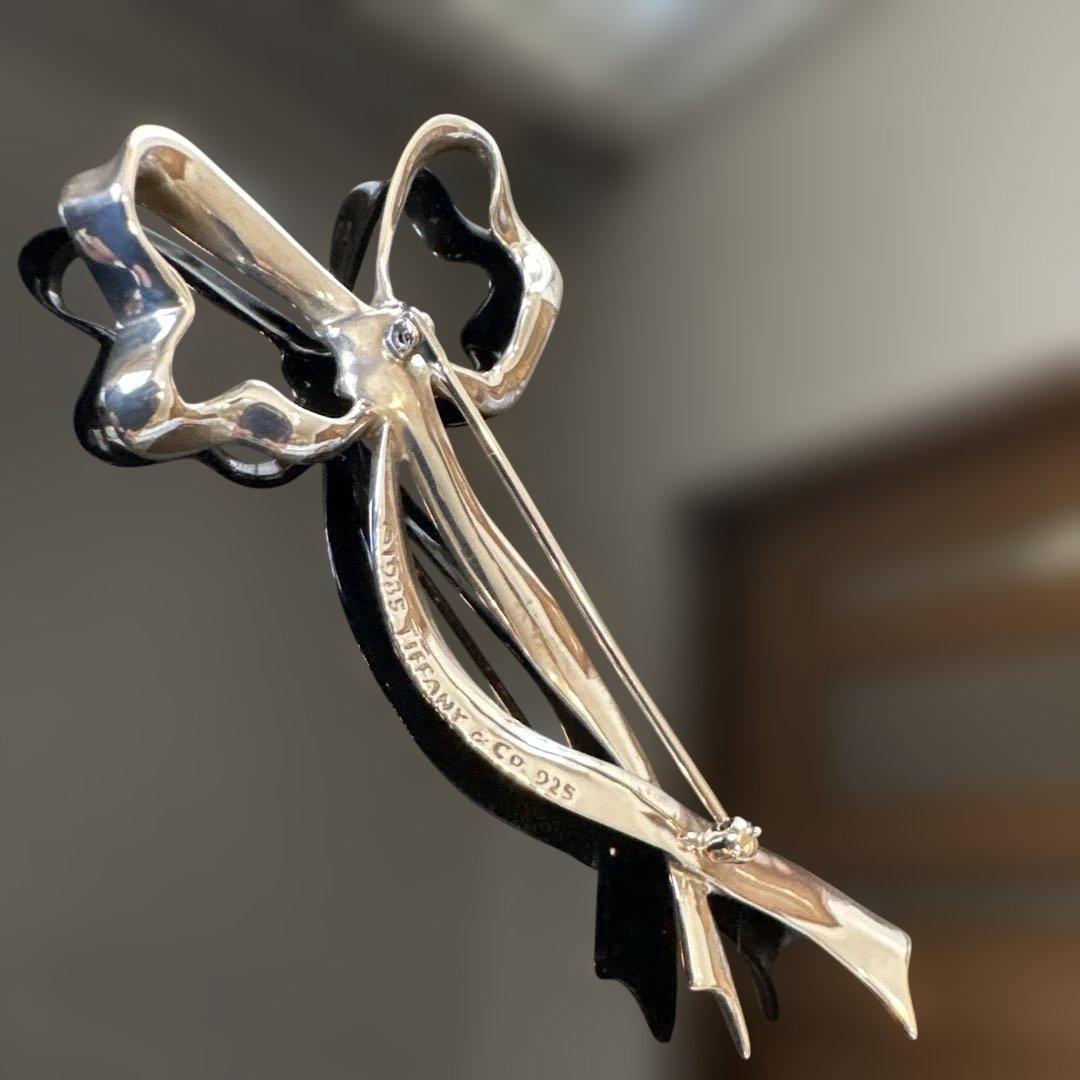 ✨TIFFANY brooch✨ティファニーブローチ SV925 リボン ピン