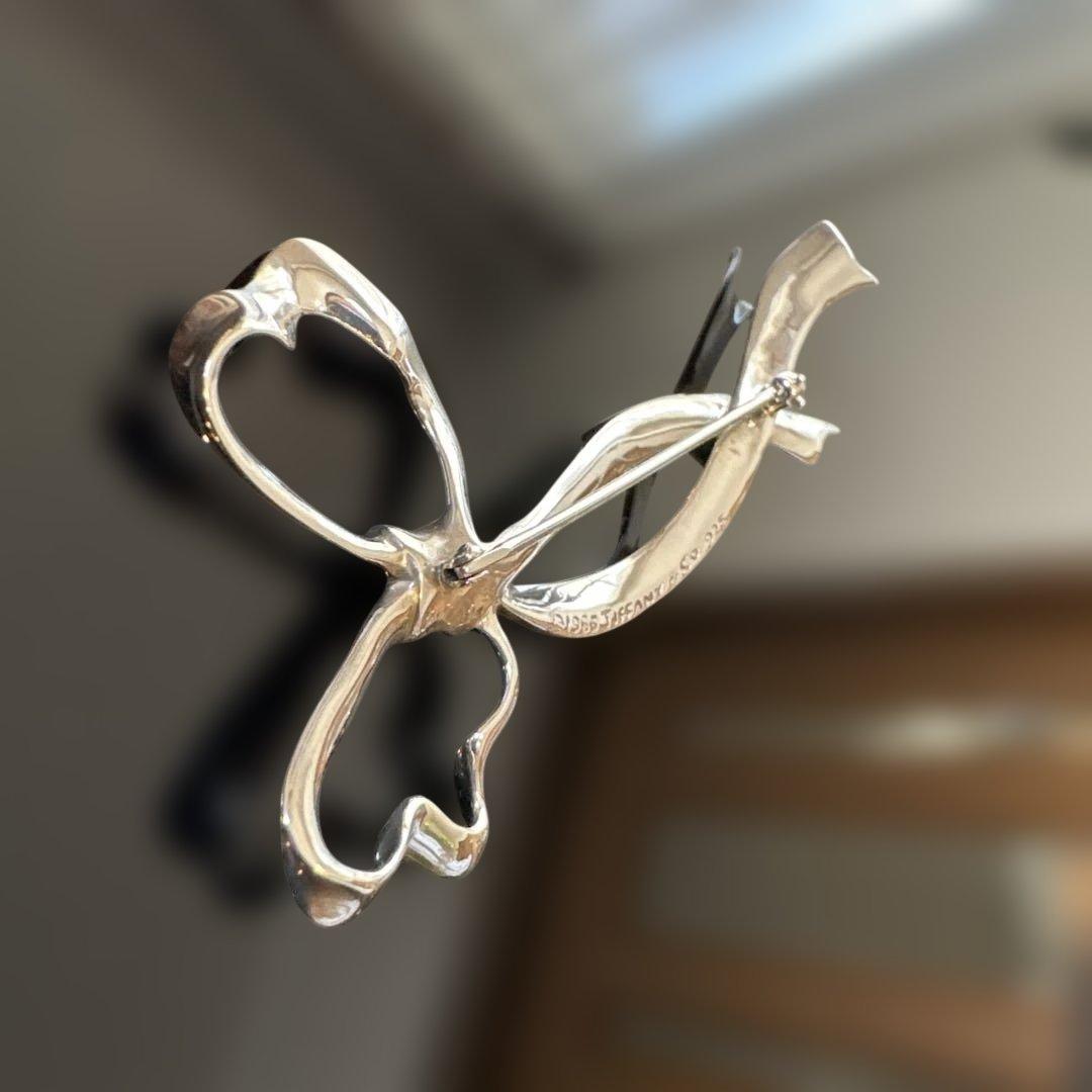✨TIFFANY brooch✨ティファニーブローチ SV925 リボン ピン