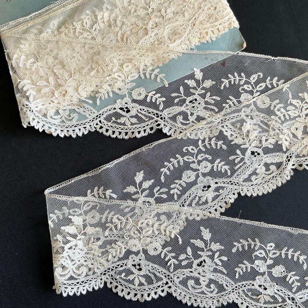 【３】ベルギーアンティーク　手仕事　ブリュッセル　デュシェスレース　ハンドメイド