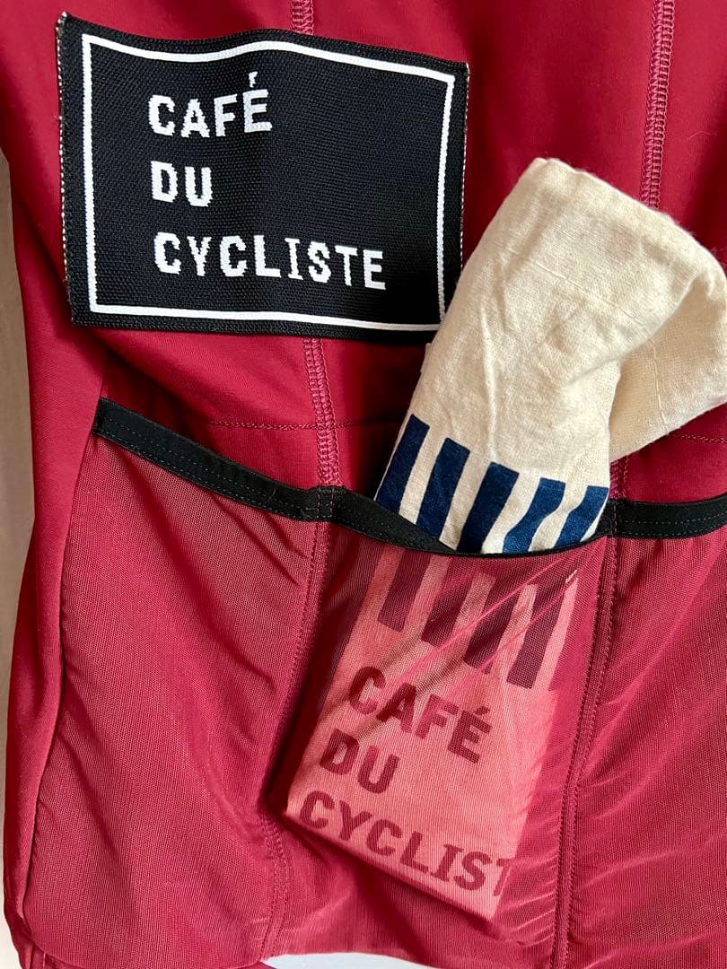 Café du Cycliste 裏起毛サイクルジャージ ワインレッドレディース