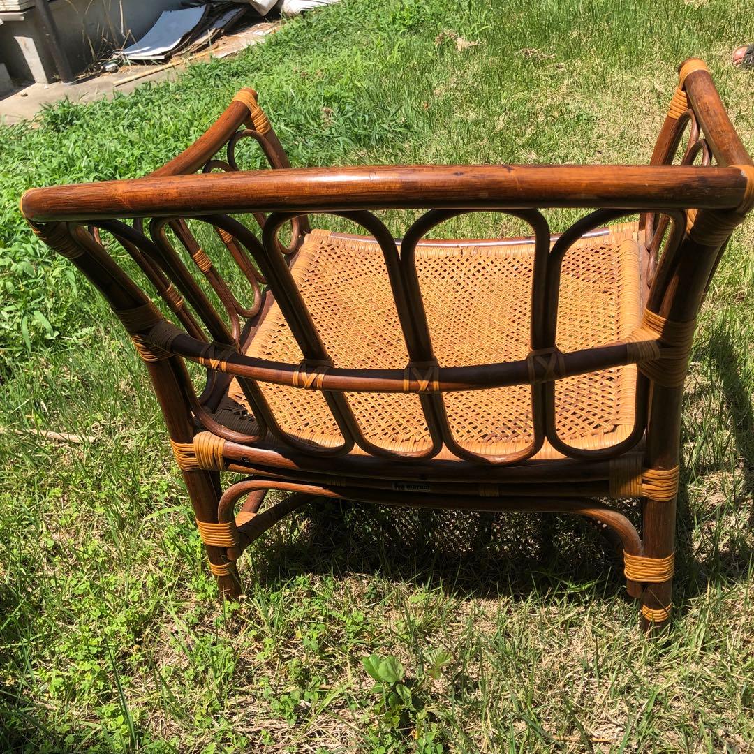 こ*ぶ様 【古家具】maruni Hiroshima 藤椅子　送料込み匿名配送