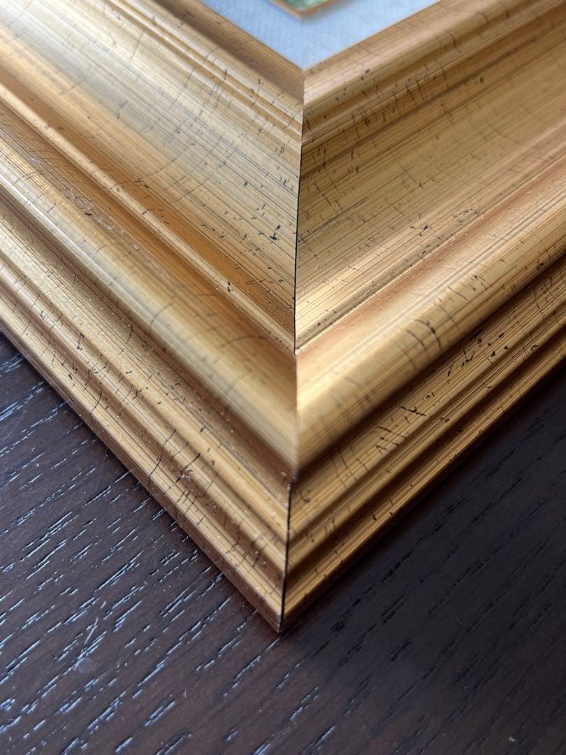 ゴッホ　「星月夜」　複製ポスター　額付　メディウム加工