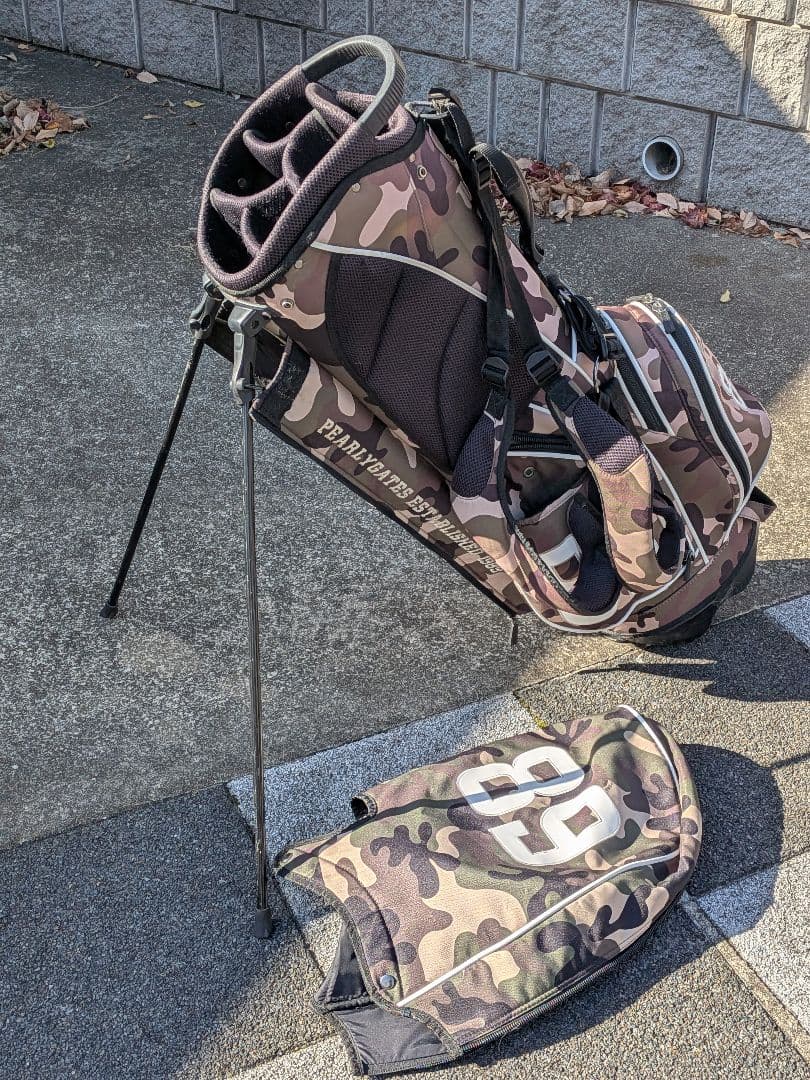 レア パーリーゲイツ 限定版 カモフラ 迷彩 キャディバッグ スタンド内蔵