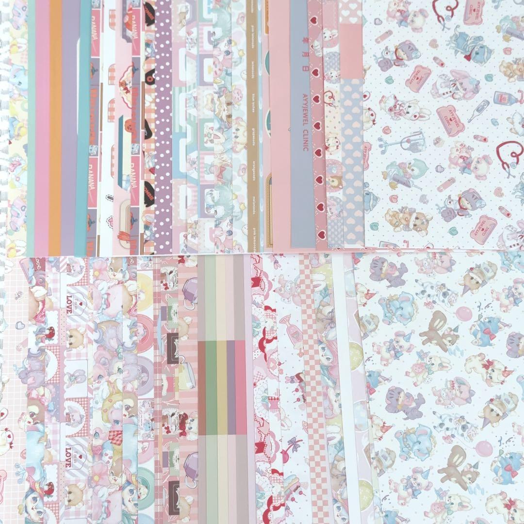 ayyjewel デザインペーパー 大量 まとめ売り トレペ シンプルペーパー