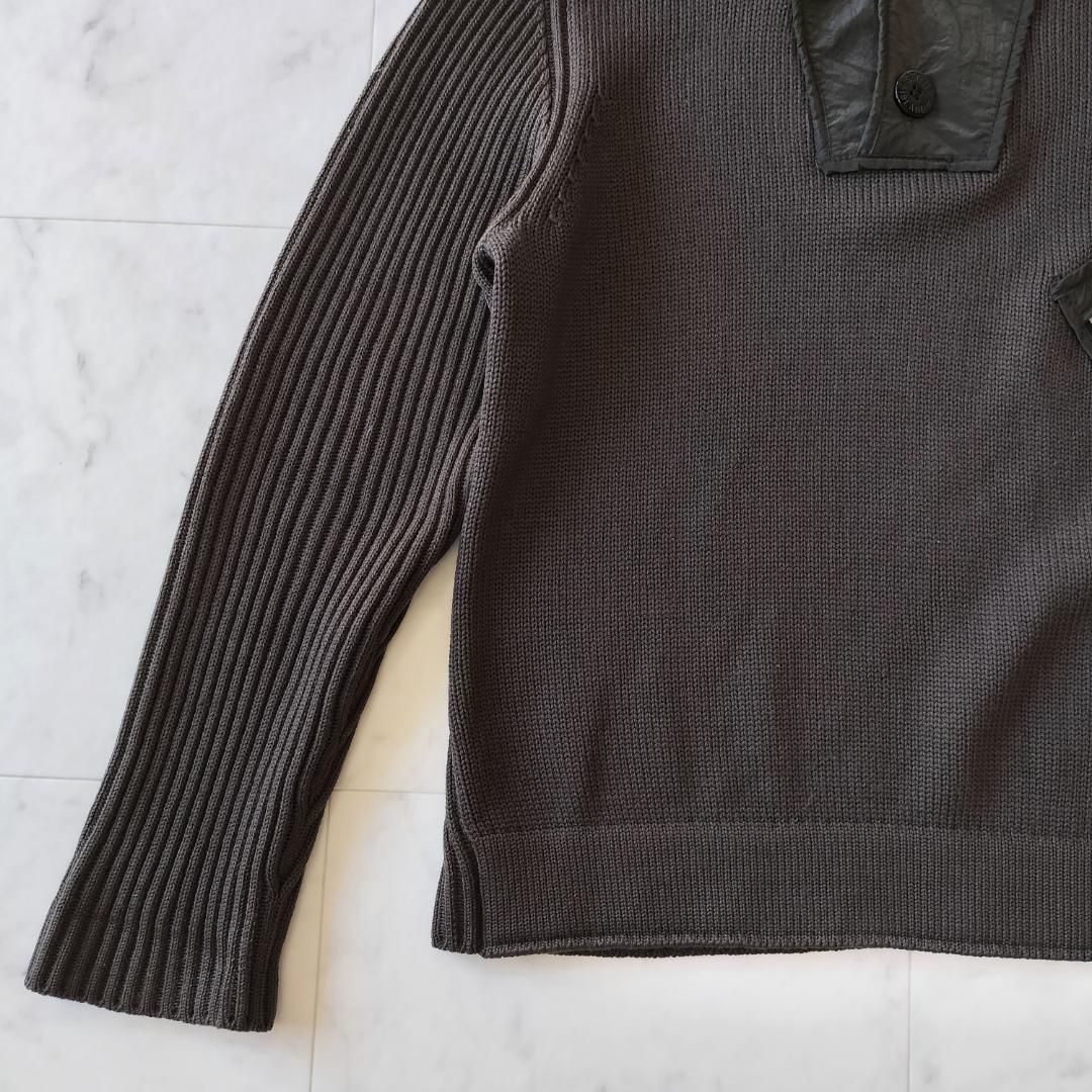 ストーンアイランド 2010AW ウール切替ニットパーカー S イタリア製