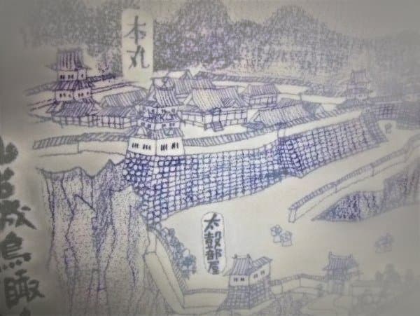 仙台城 鳥瞰之図 慶長拾五年図 伊達政宗 青葉城 大皿 41.5㎝ 染付 逸品