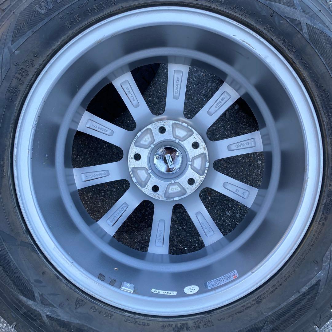 中古バリ溝ダンロップスタッドレスセット215/65R16 30系ヴェルファイア等