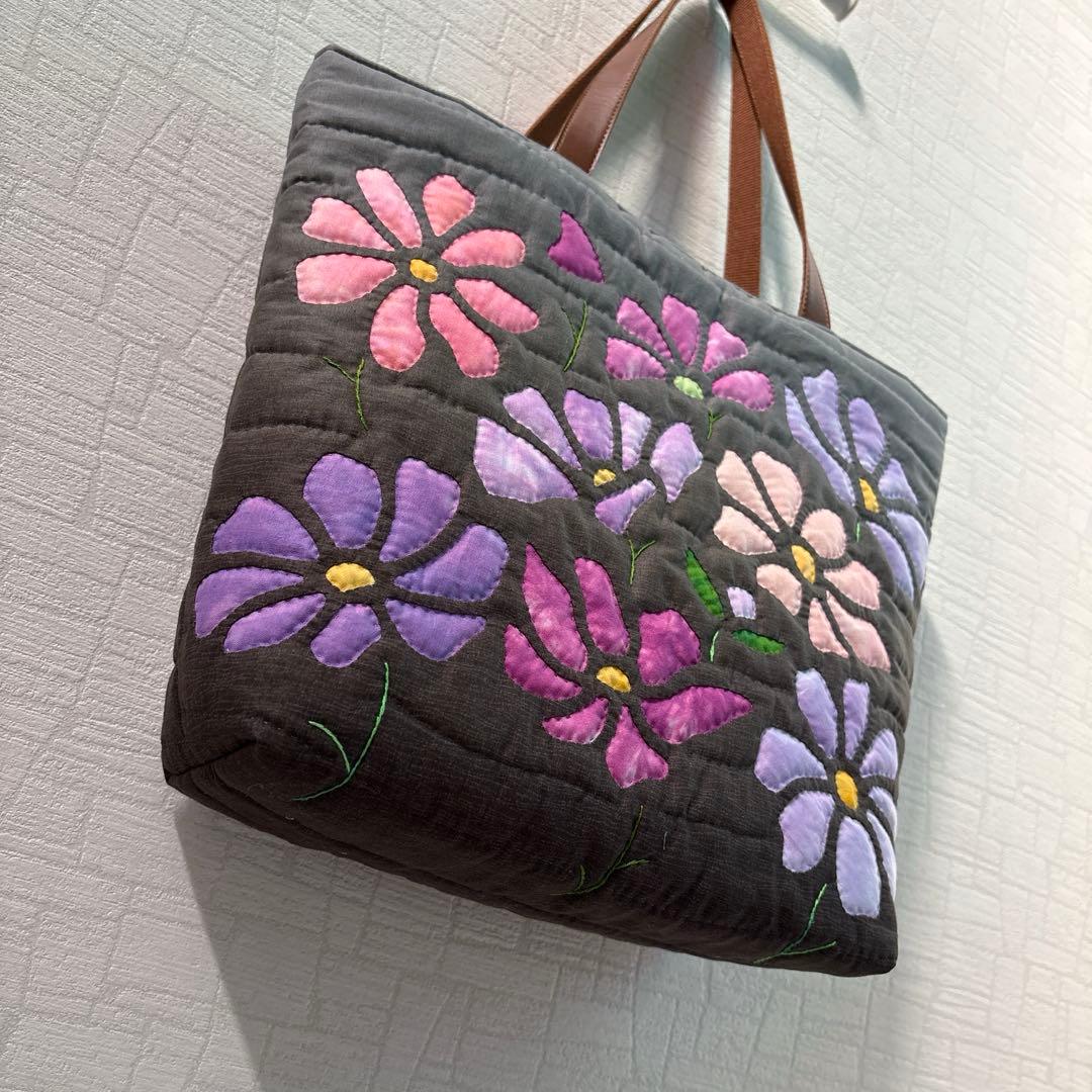 【non】ハワイアンキルトトートバッグ　　　　揺れるコスモス♡