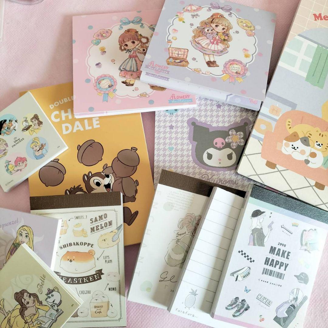 ２kg　メモ帳　マイメロ　キティ　大量　まとめ売り　サンリオ　ディズニー　マステ