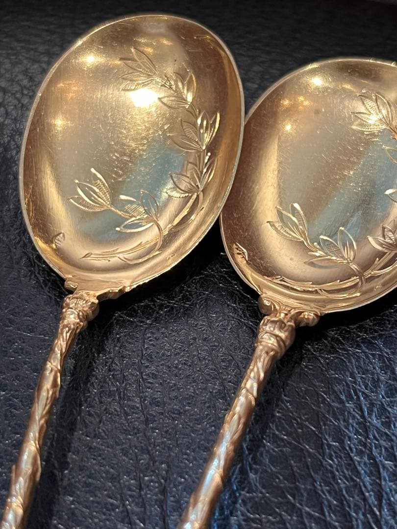 ピュイフォルカ　アイスクリームスプーン　純銀製　スターリングシルバー　950