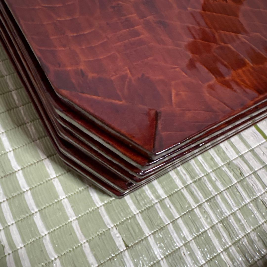 折式　讃岐彫刻　お盆　お膳　菓子盆　工芸品　骨董品　角折　角盆　皿