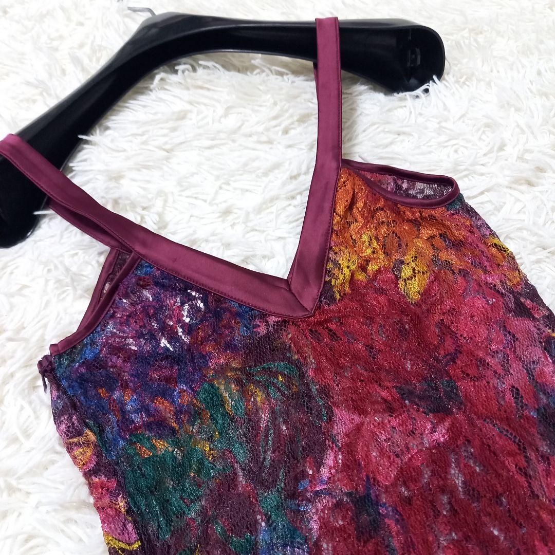 ●良品●　ドルチェ&ガッバーナ　D&G　キャミソール　花柄　レース　マルチカラー