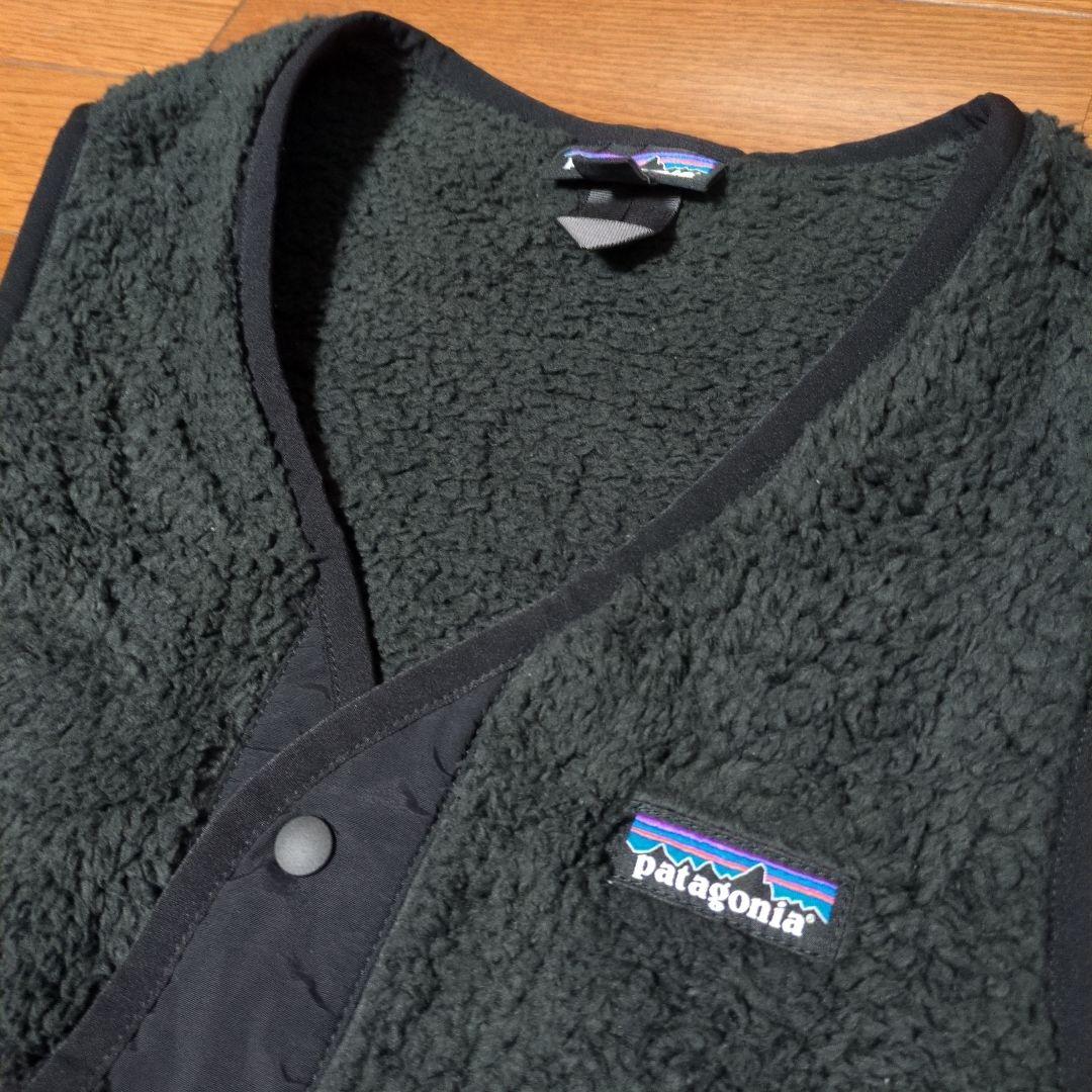 【 美品 】 パタゴニア ベスト ノーカラー ブラック ユニセックス 黒 XS