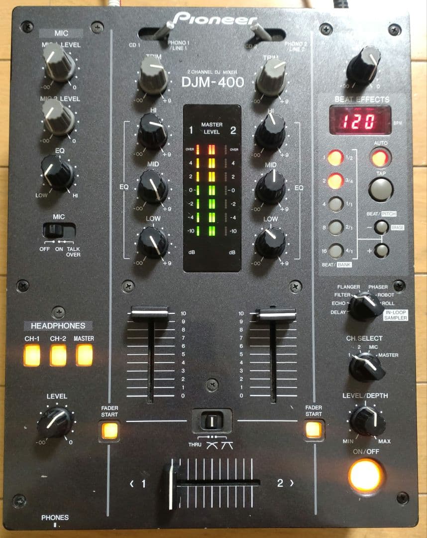 Pioneer　DJM-400　動作確認済　クロスCHフェーダー 交換　元箱あり