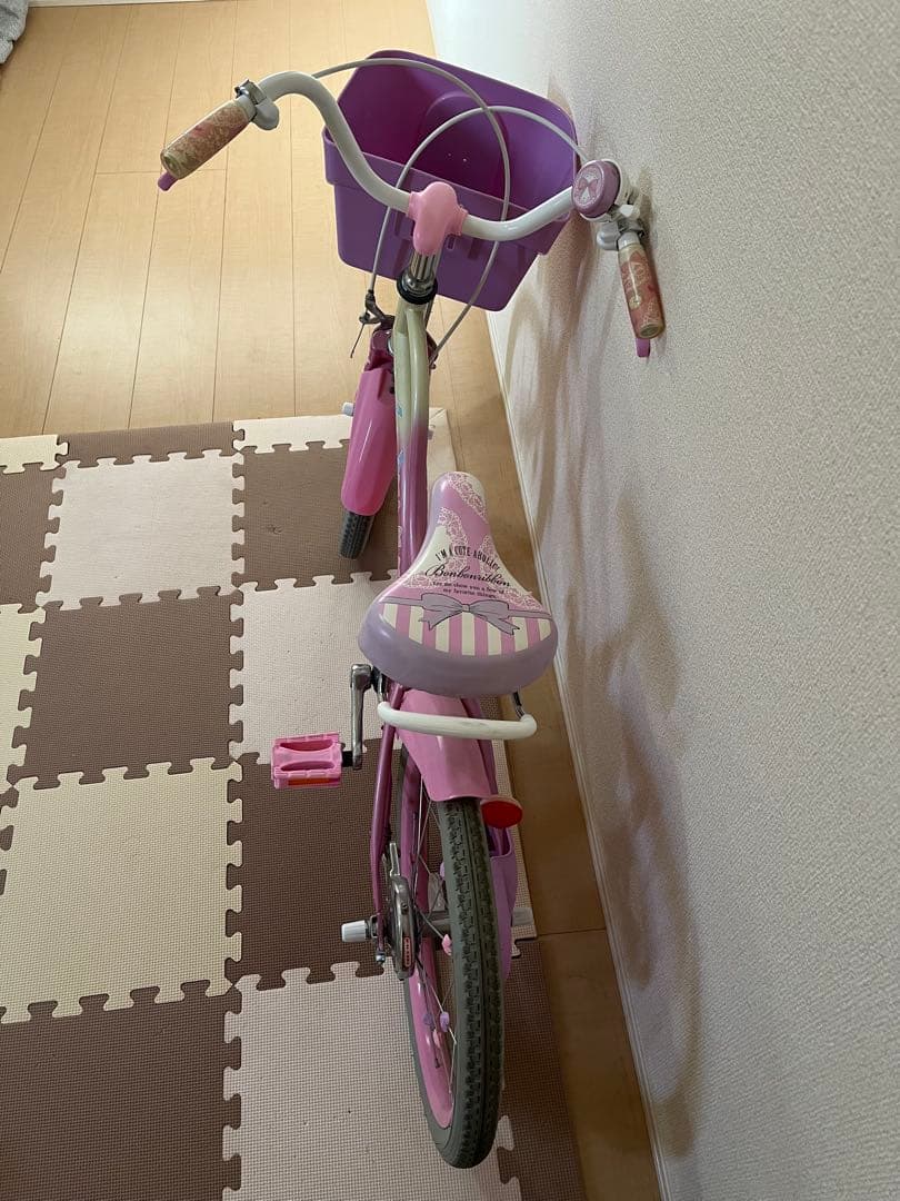 ぼんぼんリボン　自転車　18インチ　子供　ピンク　幼児用自転車