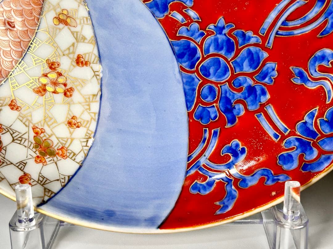 明治初期 香蘭社 放射有職文高脚皿 伊万里 有田