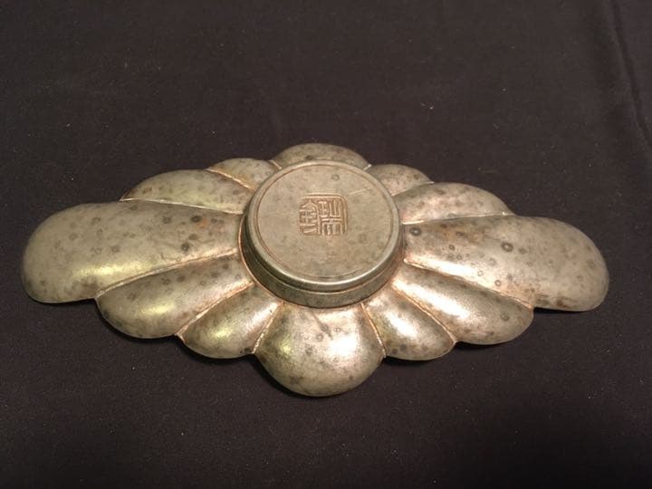 煎茶道具　茶托　錫　唐物