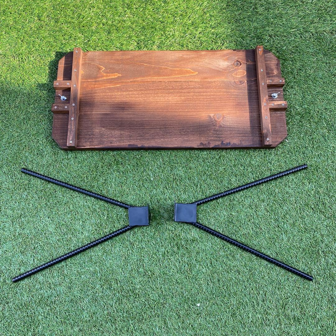 アイアンテーブル　キャンプテーブル　ハンドメイド　サイドテーブル　男前　無骨