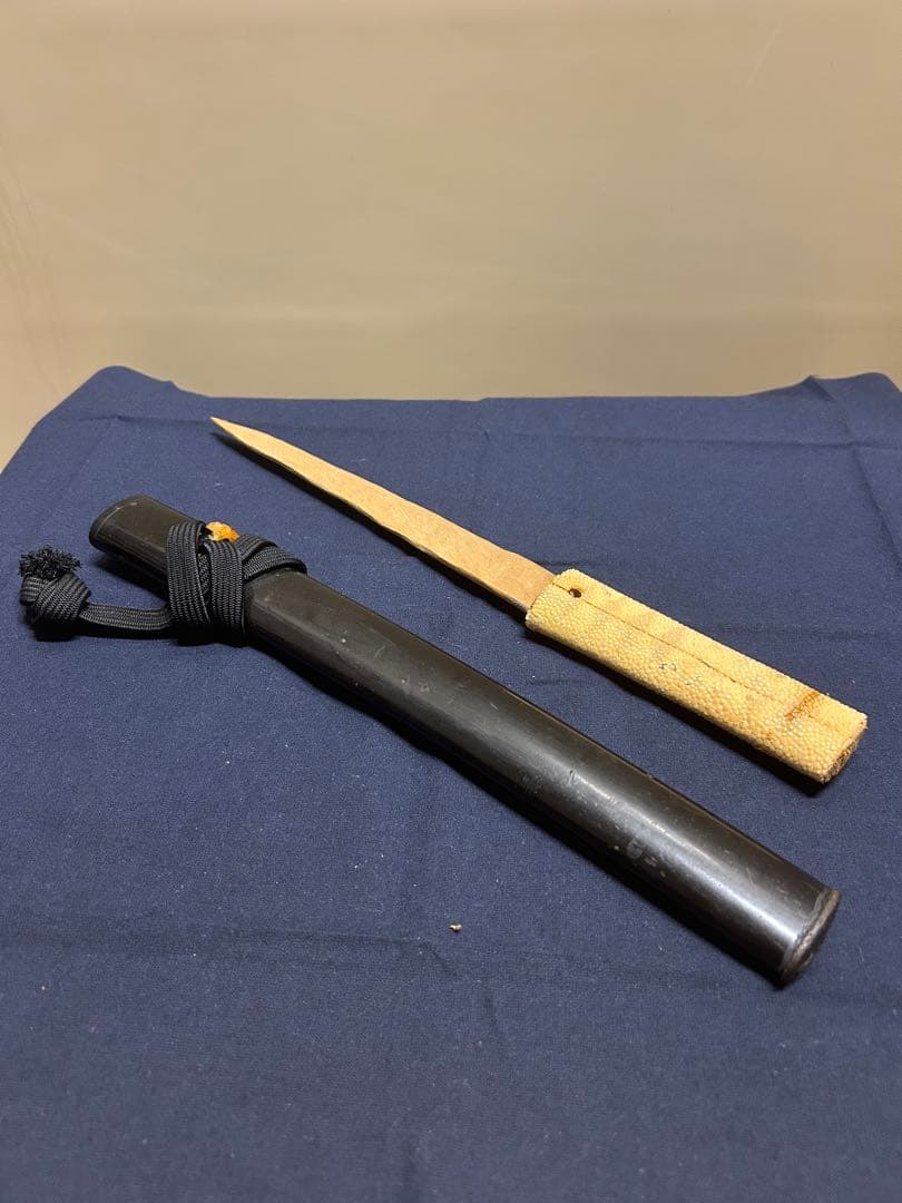 【模造刀】短刀 木製 鮫柄 小刀 拵え