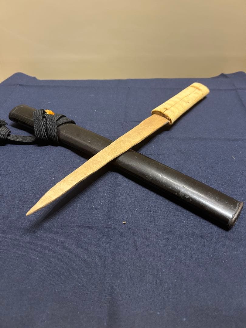 【模造刀】短刀 木製 鮫柄 小刀 拵え