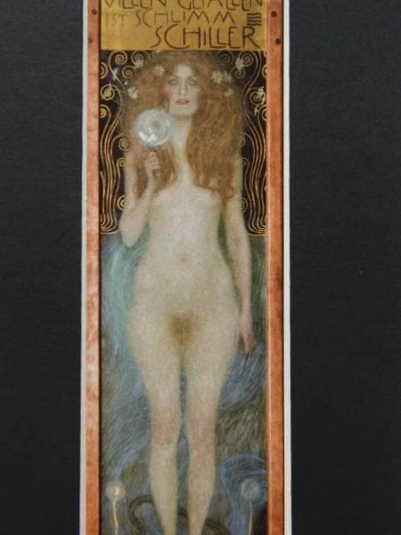 グスタフ・クリムト、ヌーダ・ヴェリタス、希少画集画、新品額装付