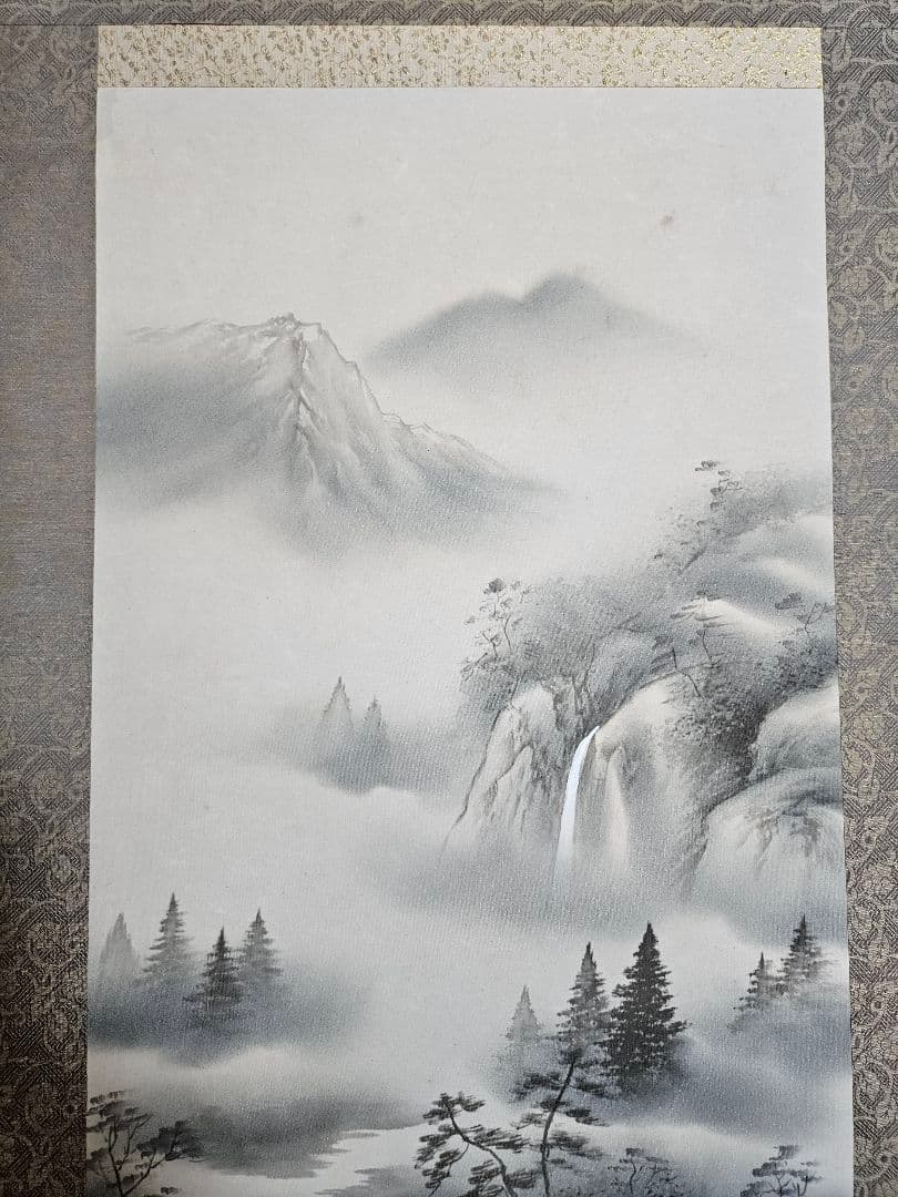 掛け軸-水墨山水画