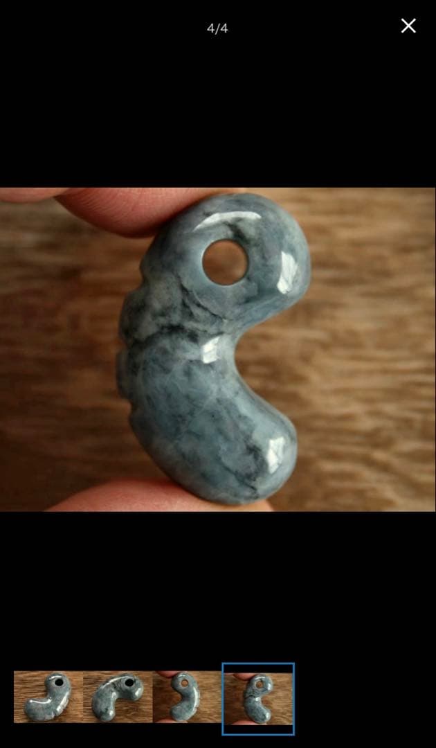 糸魚川翡翠‼️青翡翠‼️勾玉‼️希少‼️高品質‼️正規品‼️元枠 作‼️大18.1g‼️破格出品