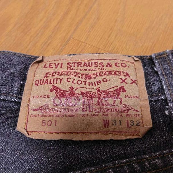 90s 501 先染め w31 ブラック デニム リーバイス