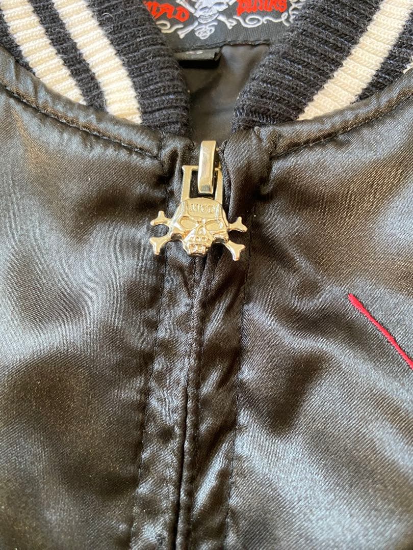 9224. MAD PANKS スカル チャーム 刺繍 スカジャン