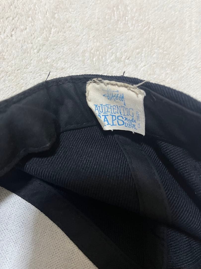 m*u様 old stussy リンクロゴキャップ　USA製 ®️有　紙タグ　ネ